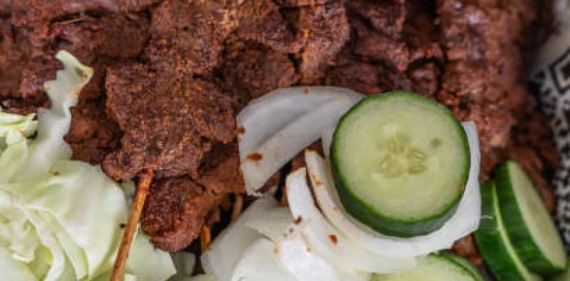 Nigerian beef suya steak served at a celebration